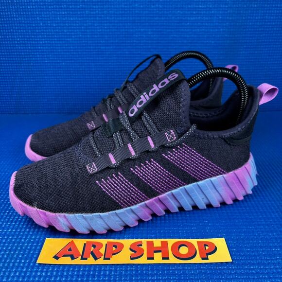 adidas Other - 🔴 ADIDAS KAPTIR FLOW Kids-Girls  Size 4 Black Purple Running Shoes IH9905
